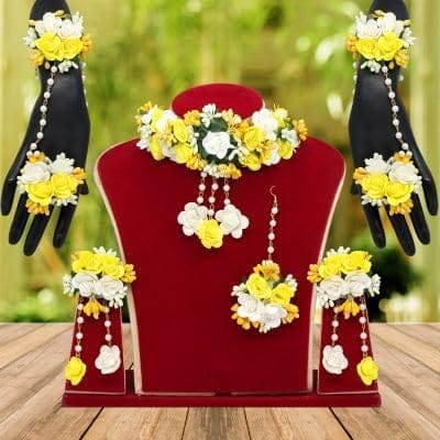 Flower haldi Chaukhar set