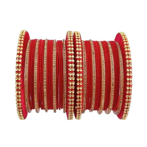 Elegant Alloy Women & Girl's Bagdi Velvet Nihar Bangles | Women's Velvet Bangles | Alloy Bangles for Women | Fashion Bangles | Best Gift for All Occasions