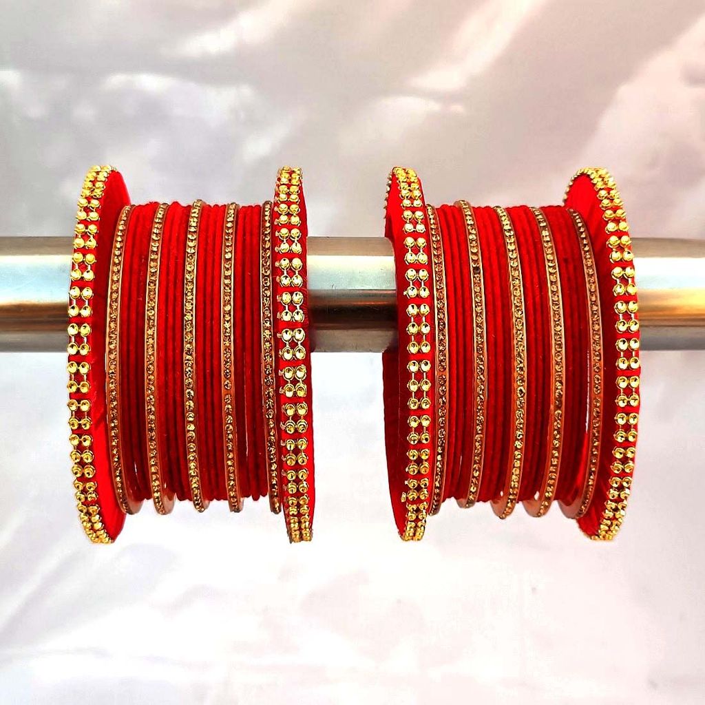 Elegant Alloy Women & Girl's Bagdi Velvet Nihar Bangles | Women's Velvet Bangles | Alloy Bangles for Women | Fashion Bangles | Best Gift for All Occasions