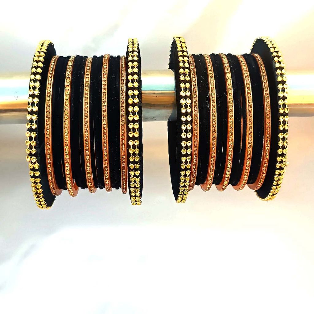 Elegant Alloy Women & Girl's Bagdi Velvet Nihar Bangles | Women's Velvet Bangles | Alloy Bangles for Women | Fashion Bangles | Best Gift for All Occasions