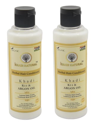 Khadi Natural Conditioning Argan Oil Shampoo - 210ml, Herbal Hair Cleanser for Silky and Nourished Hair