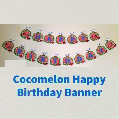 Partybus – Cocomelon Happy Birthday Banner