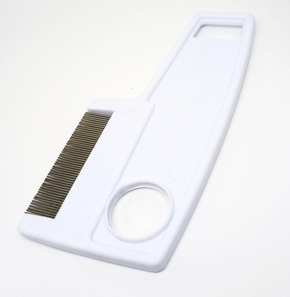 Q D Handle Magnify Steel Teeth Lice Nit Eggs Remover comb Kangi Remove Dendruff Dust Louse flea Suitable for All Hair Type Kids Babies Boys Girls Teens Men Women Pets Dogs Multiupurpose