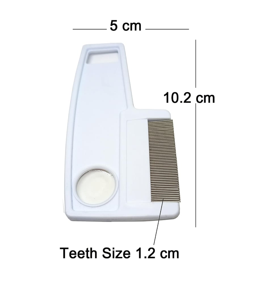 Q D Handle Magnify Steel Teeth Lice Nit Eggs Remover comb Kangi Remove Dendruff Dust Louse flea Suitable for All Hair Type Kids Babies Boys Girls Teens Men Women Pets Dogs Multiupurpose