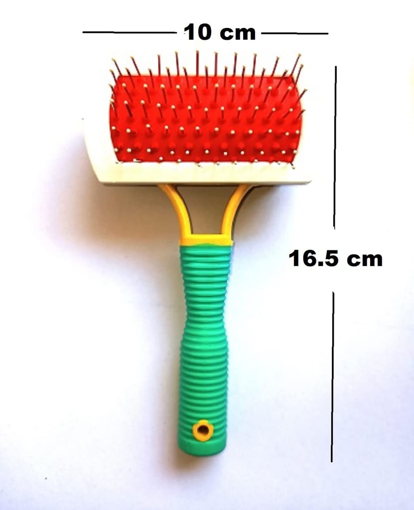 Q D 2 in 1 Pet Grooming Brush Slicker comb Fur Detangling Deshedding Detangle Wire-pin Brushes for Dog, Cat, Donkey, Horse, Rabbit, Pony, Cow, Monkey