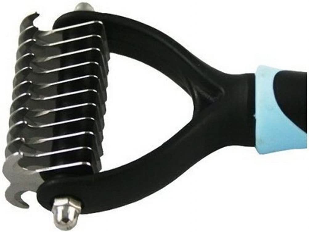 Q D Grooming Dematting Deshedding Detangling Comb Hair Remover Tool for Pet Dog Cat Remove Fur, Pet and Grooming Brush For Medium to Long-Haired Cats, Dogs, Puppy, Kitten