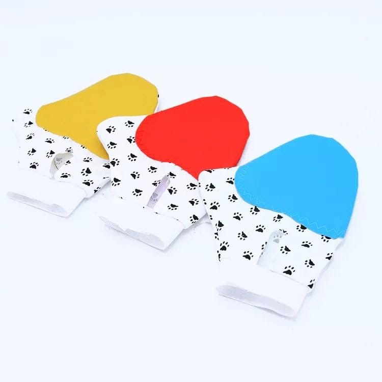 Q D Pet Hair Remover Grooming Glove Deshedding Massager Tool Brush Comb Grooming Gloves for Cat, Dog, Donkey, Horse, Rabbit, Pony, Monkey (Blue, Red, Green, Medium)