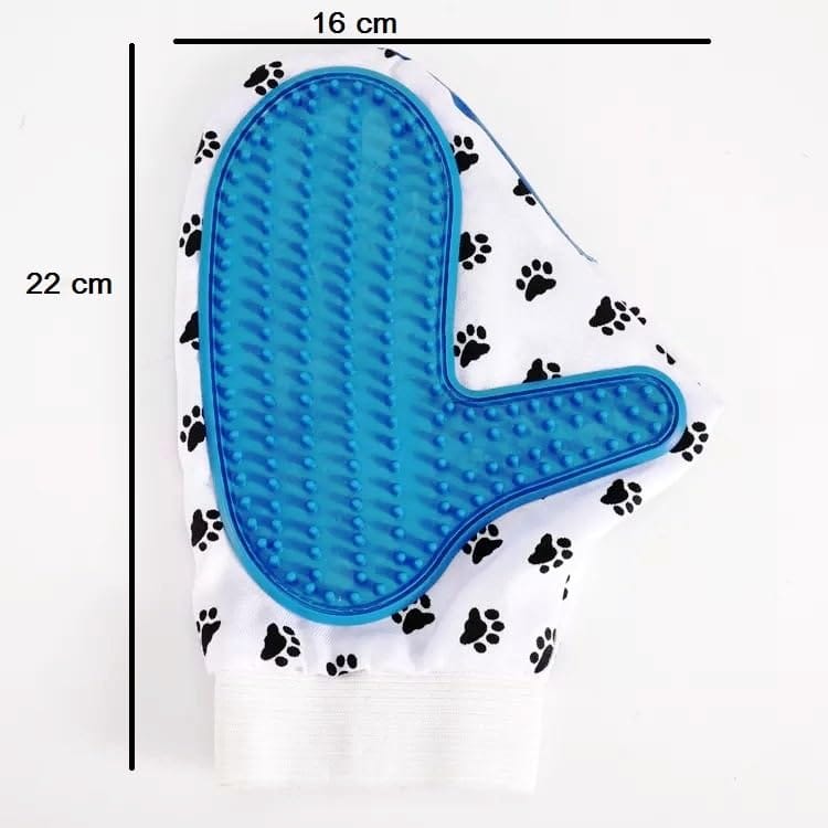 Q D Pet Hair Remover Grooming Glove Deshedding Massager Tool Brush Comb Grooming Gloves for Cat, Dog, Donkey, Horse, Rabbit, Pony, Monkey (Blue, Red, Green, Medium)