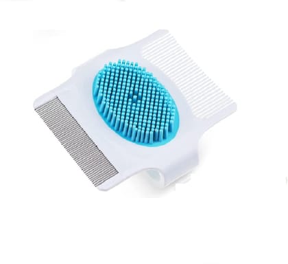 Q D Baby Scalp Shampoo Brush Hair Comb LICE NIT Silicon Scalp Massager Wet Dry Hair for Baby Girl and BOY