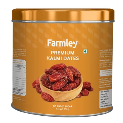 Farmley Fresh Premium Kalmi Dates 350g I Exquisite Quality, Natural Sweetness, and Delicate Texture I Perfect for Snacking and Gifting"