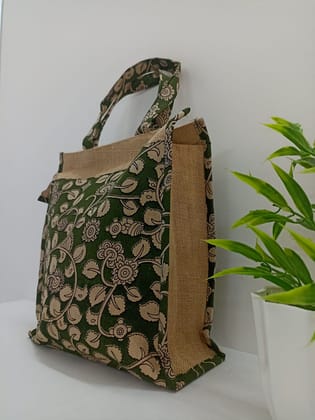 NVJB009-Green Jute bag
