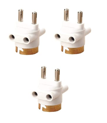 Pmw - Electric 2 Pin Parallel Adapter with Light/Bulb & Plug Socket - Pack of 3