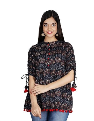 FabRasiya Women's Cotton Floral Print Regular Wear Top