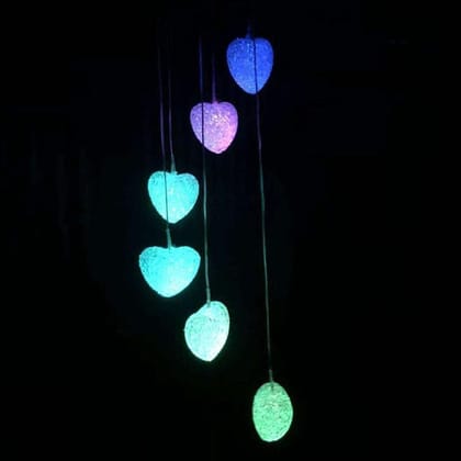 SOLAR POWERED LED WIND CHIME LIGHT 6LED COLORFUL CHIME CRAFT