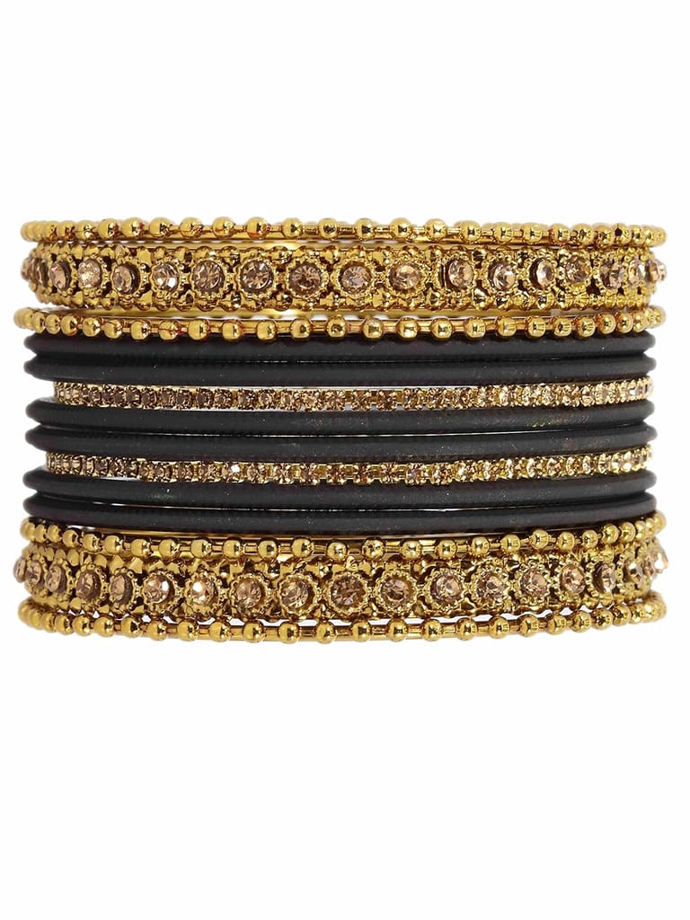 NMII Metal With Zircon Gemstone Studded Glossy Finished Traditional Bangle set for Women - Bangles & Bracelets | Buy online on ZillyBuy