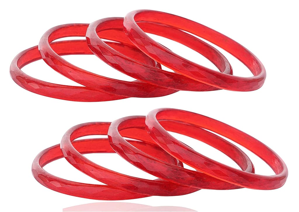 NMII Glass with Diamond Cut Pattern Glossy Finished Kada Set For Women , Pack Of 8 Kada Set - Jewellery Sets | Buy online on ZillyBuy