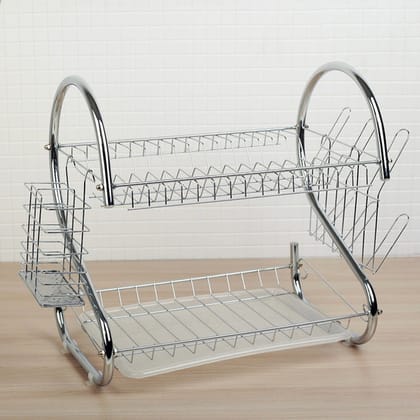 DISH DRAINER TWO LAYER DISH DRYING RACK