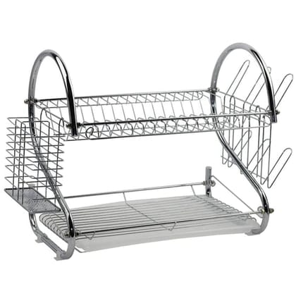 DISH DRAINER TWO LAYER DISH DRYING RACK