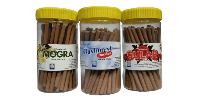 13hi13 Dashmesh Dhoop Stick Combo Pack of 3 Fragrance -100gm Each | Mogra | Dashmesh Darshan| Rose | Organic Dry Dhoop | Long Lasting Fragrance for Daily Pooja, Meditation