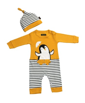 Unisex Full Sleeve Bodysuit with Cap | 100% Pure Cotton | Rompers, Sleepsuit for baby boy and girl