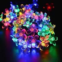 16 LED Flower Fairy Lights String Lights, Indoor/Outdoor, Fairy for Diwali Christmas/Patio/Garden/Party Decorations, Multicolor