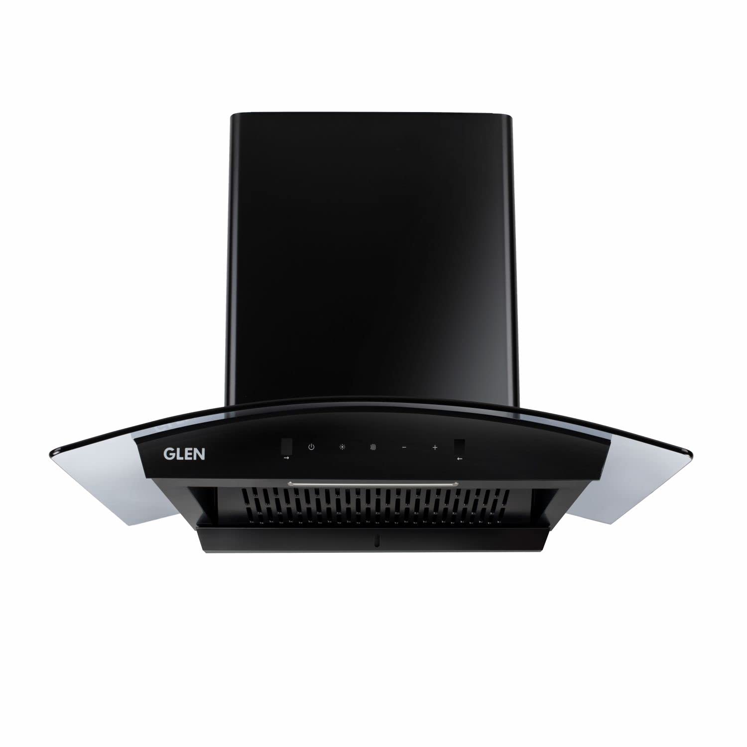 Glen Auto Clean Curved Glass Filter less Kitchen Chimney With 7 Year Warranty On Motor, with Motion Sensor 60cm, 1200 m3/h, Black (6058 BL Auto Clean)