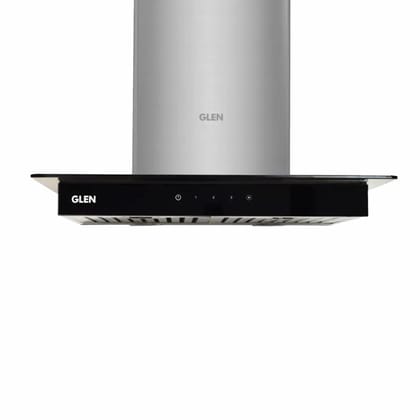 Glen 60 cm 1000 m3/hr Glass Wall Mount Kitchen Chimney With 7 years warranty on Product, Touch Controls Baffle Filters (6062 SX TS, Silver)