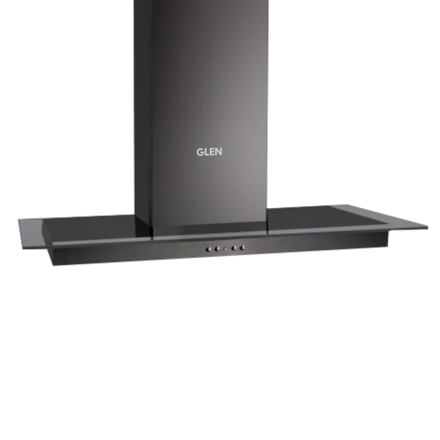 GLEN 90 cm 1000m3/hr Glass Wallmounted Kitchen Chimney With 7 Year on Motor & 1 Year Comprehensive Warranty, 3 Baffle Filters Push Buttons (6062 Black)