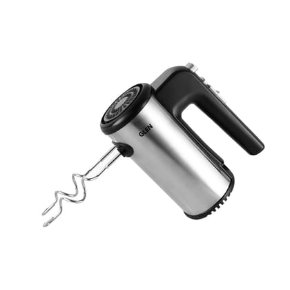 Glen Electric Hand Mixer 200 W 2 Beaters with 5 Speed Settings - Black and Grey (4058)