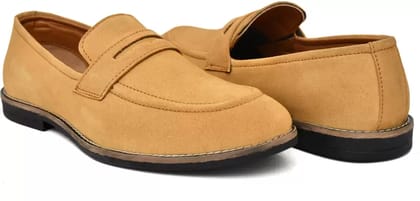 MEVHUB  Loafers For Men  (Camel)