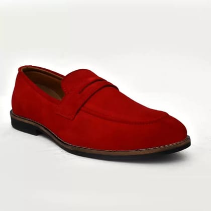 MEVHUB  Loafers For Men  (Red)