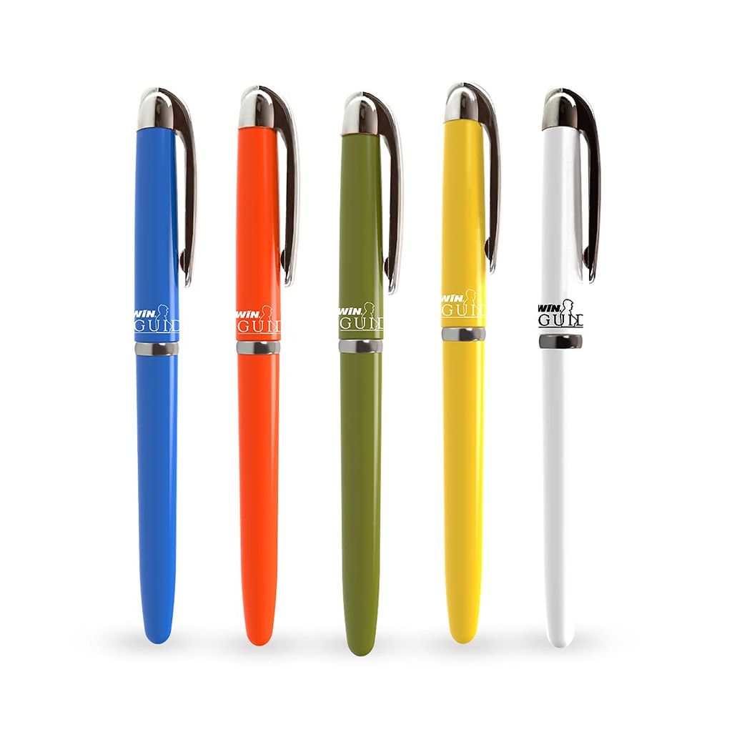 WIN Guide 50Pens (45 Blue & 5 Black) | 0.6 mm Tip | Rotating Tumbler | Fast Writing | Students,Exam Use | Comfortable to Hold | School,Office & Busines