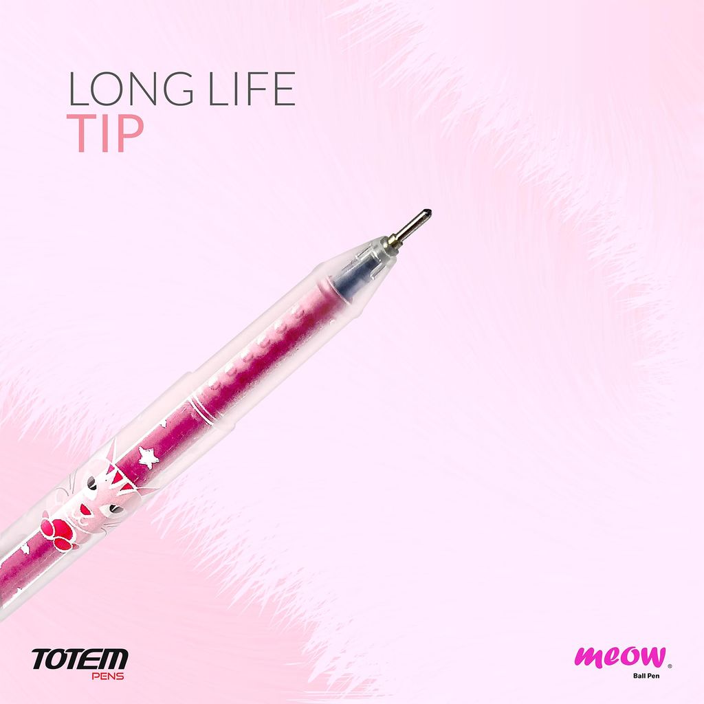 Totem Meow Ball Pens | 20 Pcs Red Ink | Theme of Cats | Lightweight Design | 0.7 mm tip for Smooth & Precision Writing | Cute & Stylish Matte Body | Ideal for School, Office & Business | Budget Friendly Stick Ball Point Pens | Pens for Cat Lovers