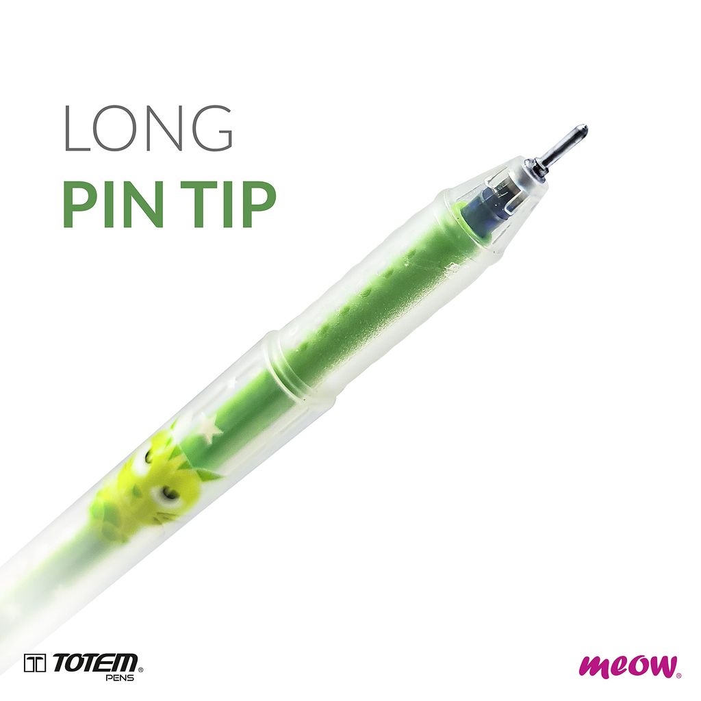 Totem Meow 20Pcs Black Ink | Lightweight Design | 0.7 mm tip for Smooth & Precision Writing | Cute & Stylish Matte Body | Ideal for School, Office & Business | Budget Friendly Stick Ball Point Pens | Pens for Cat Lovers