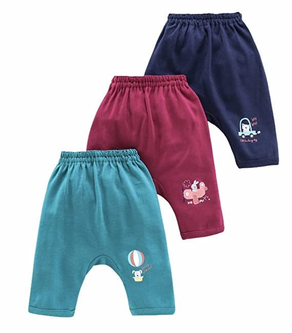 Littlenuts Unisex Kids Soft Cotton Printed Pants Pajama  (Pack of 3)