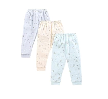 Littlenuts Unisex Kids Soft Cotton Printed Pants Lowers Pajama for Boys & Girls