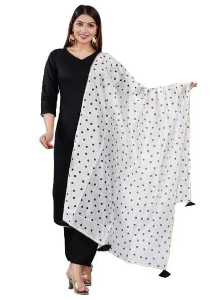 MANMAYEE Women's Chanderi Rayon Straight Kurti With Pant & Chiffon Dupatta | Chanderi Kurti Set - Kurtas & Kurta Sets | Buy online on ZillyBuy
