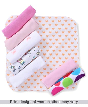 Littlenuts Baby Hand & Face Towel, Cotton Body Towel/Washcloth for Newborn Baby Extra Soft Hankies Reusable, Washable, Absorbent Napkins for Babies Infants Toddlers Handkerchief (Pack of 6)