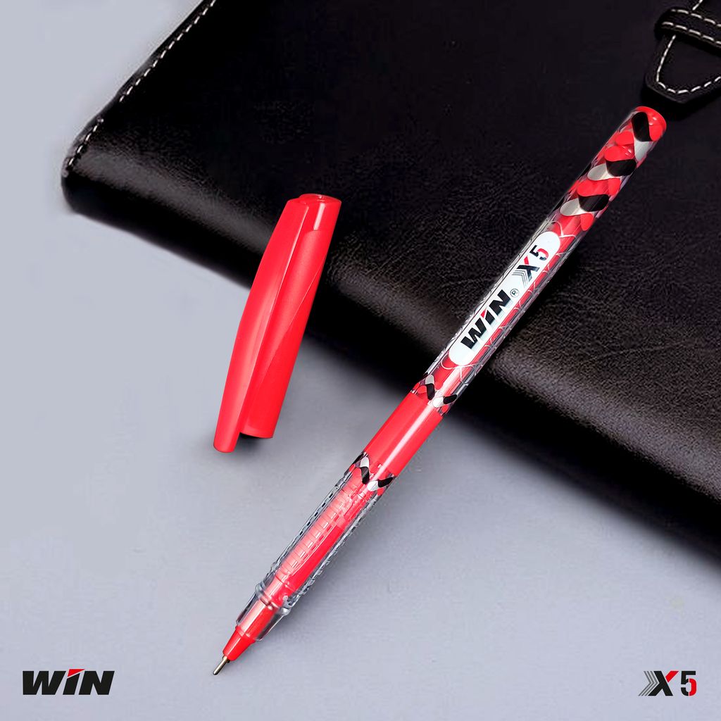 WIN X5 Ball Pens | 60 Pens (50 Blue, 8 Black, 2 Red) Combo | 0.7 mm Tip | Multicolor Body & Stylish looks | Smooth Writing | Gifts for Kids | School, Office & Business