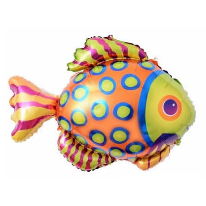 F C Fancy Creation Bobble Head Fish Shape Foil Balloon for Under The Sea Theme Decoration | 18 Inches | Pack of 1