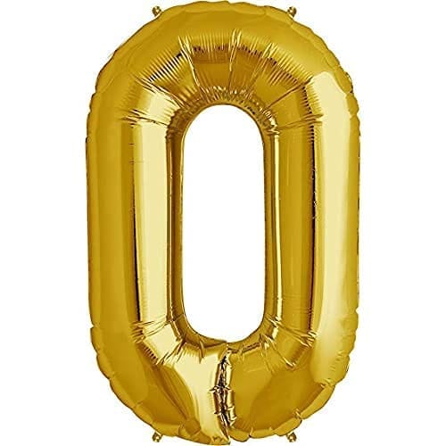 F C Fancy Creation Solid 50 Number Numeric Digit Gold Foil Balloon 16" Inch Party Decoration Supplies