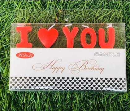 F C Fancy Creation I Love You Valentines Day Candle | Candle Anniversary Candle | Proposal Candle | Cake Decoration