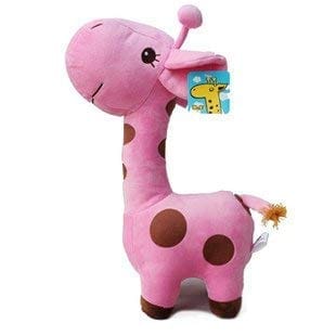 F C Fancy Creation Cute Giraffe Soft Plush Toy Animal Baby Kid Birthday Gift 23 cm_Pink