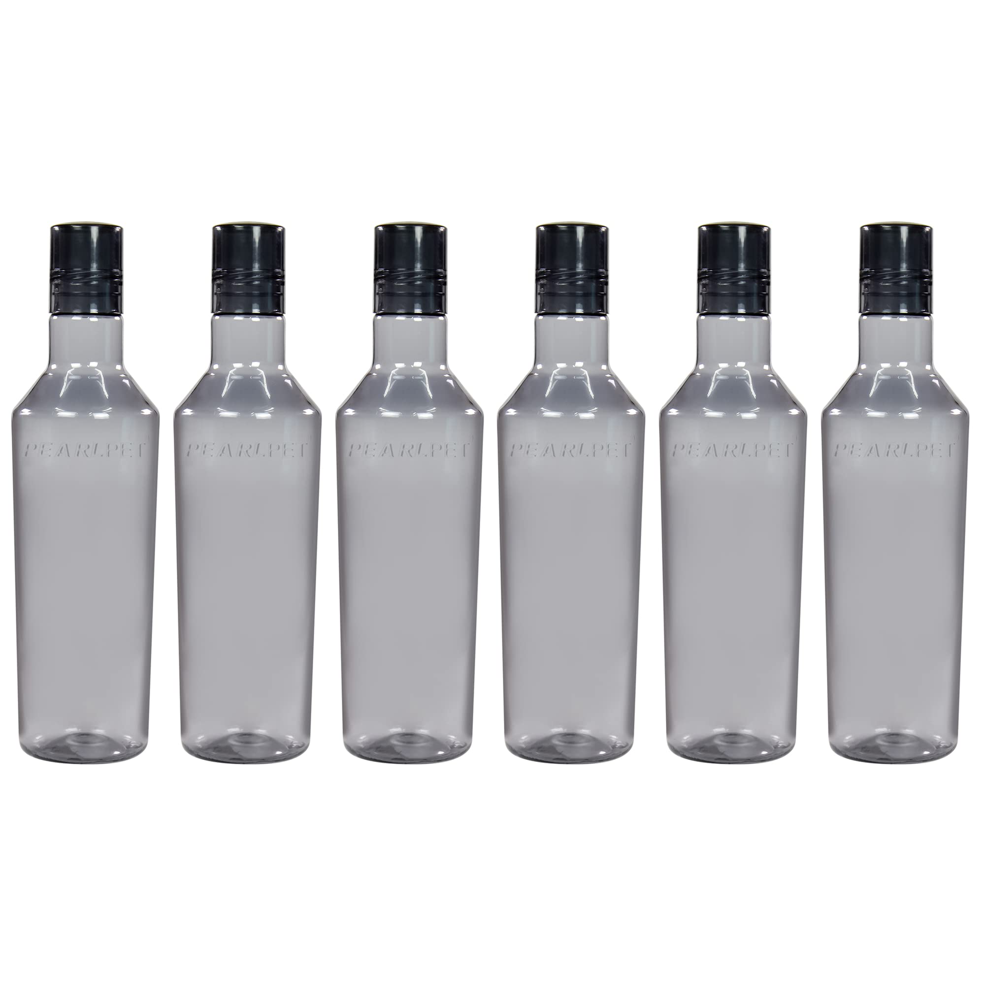 PEARLPET Nile BPA-free Plastic Water Bottle Set of 6 Pcs, Each 1000ml, Purple