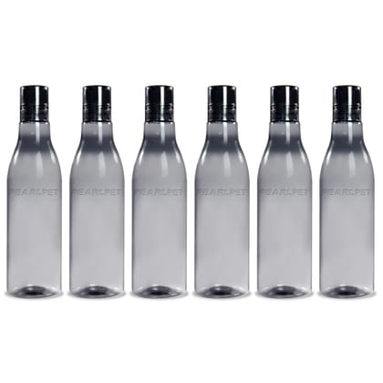 PEARLPET Delight BPA-free Plastic Water Bottle Set of 6 Pcs, Each 1000ml, Purple