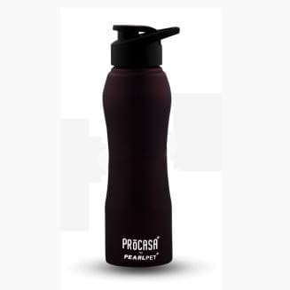 PEARLPET PROCASA 750 Ml, Stainless Steel, Sportskool Slim 15/1 Steel Water Bottle, Black.
