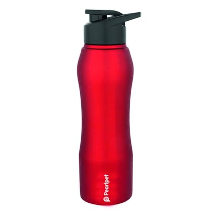 PEARLPET PROCASA Sportskool Stainless Steel Single Wall Water Bottle, 1Pc, 750ml, Red Colour