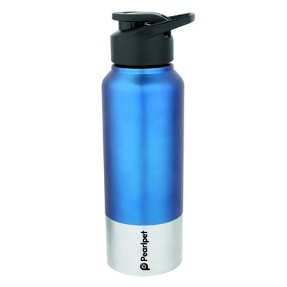 PEARLPET PROCASA Sportskool Round Stainless Steel Single Wall Water Bottle 1pc, 750ml, Blue Colour