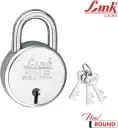 Link 50mm New Round | Steel Body | Iron Liver | Made In India Padlock  (Silver)