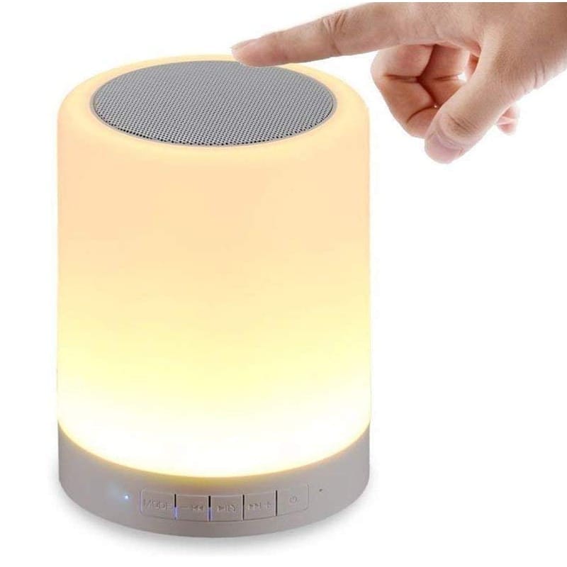 Ekdant LED Touch Lamp Wireless HiFi Light, USB Rechargeable Portable Bluetooth Speaker with TWS for Festival Camping, Different Lighting Modes